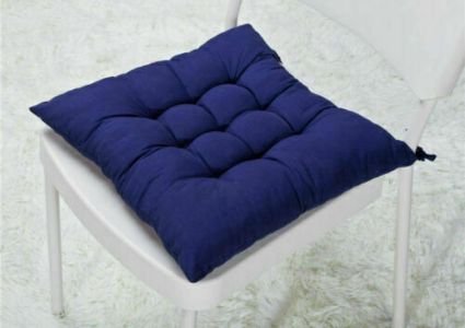 blue color chair pad cushion
