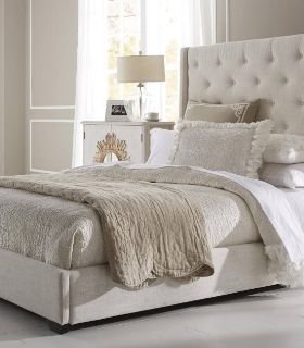 king size upholstered bed